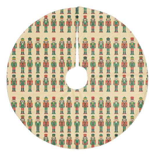 Christmas Nutcrackers on Light Fleece Kerstboom Rok (Voorkant)