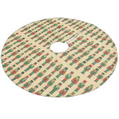 Christmas Nutcrackers on Light Fleece Kerstboom Rok (Gekanteld)
