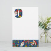 CHRISTMAS O BRIEF / SANTA CLAUS MET RODE RIBBON BRIEFPAPIER (Staand voorkant)