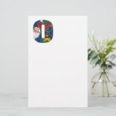 CHRISTMAS O BRIEF / SANTA CLAUS MET RODE RIBBON BRIEFPAPIER (Staand voorkant)