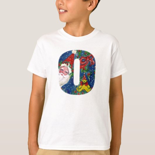 CHRISTMAS O BRIEF / SANTA CLAUS MET RODE RIBBON T-SHIRT (Voorkant)