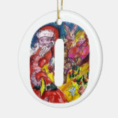 CHRISTMAS O BRIEF / SANTA MET GIFTS MONOGRAM KERAMISCH ORNAMENT (Links)
