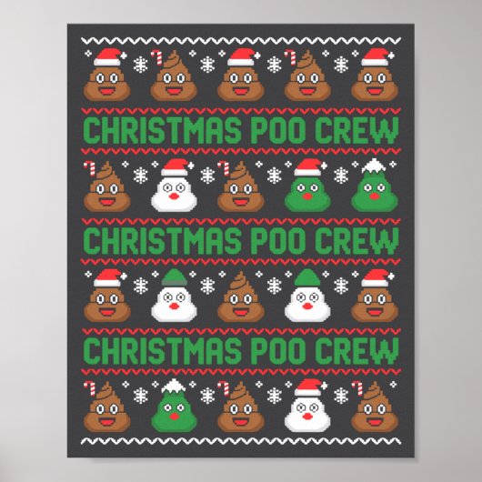 Christmas O Crew Xelated Ugly Christmas Pajamas Op Poster (Voorkant)