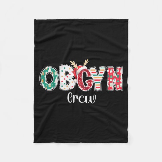 Christmas Obgyn Crew Obstetrics Ob Gyn Group Team  Fleece Deken (Voorkant)