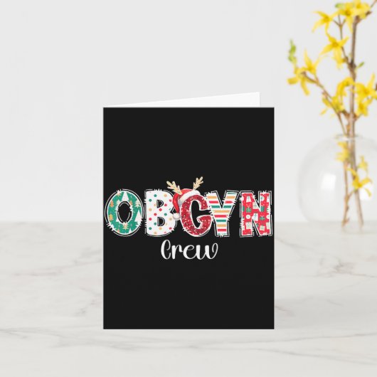 Christmas Obgyn Crew Obstetrics Ob Gyn Group Team Kaart (Gele Bloem)