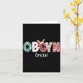 Christmas Obgyn Crew Obstetrics Ob Gyn Group Team Kaart (Gele Bloem)