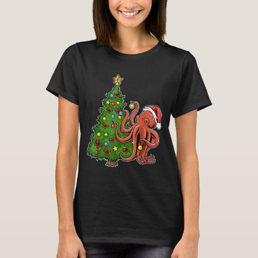 Christmas Octopus T-shirt (Voorkant)