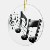 CHRISTMAS (OF ANYTIME)-ORNATIE "MUSICAL NOTES" KERAMISCH ORNAMENT (Links)