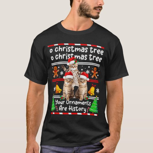 Christmas Oh Christmas Tree Your Ornaments Are His T-shirt (Voorkant)