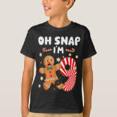 Christmas Oh Snap 9 Year Old Gingerbread Man 9th B T-shirt (Voorkant)