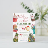 Christmas Oh What Fun 2nd Birthday Briefkaart (Staand voorkant)