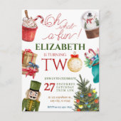 Christmas Oh What Fun 2nd Birthday Briefkaart (Voorkant)