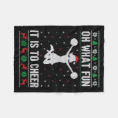 Christmas Oh What Fun It Is To Cheer - Cheerleadin Fleece Deken (Voorkant (Horizontaal))
