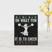 Christmas Oh What Fun It Is To Cheer - Cheerleadin Kaart (Gele Bloem)