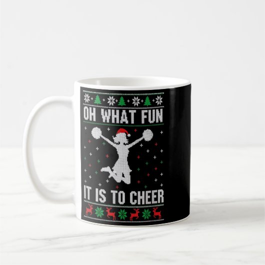 Christmas Oh What Fun It Is To Cheer - Cheerleadin Koffiemok (Links)