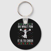Christmas Oh What Fun It Is To Cheer - Cheerleadin Sleutelhanger (Voorkant)