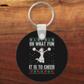 Christmas Oh What Fun It Is To Cheer - Cheerleadin Sleutelhanger (Voorkant)