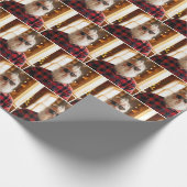 Christmas Old Man With Beard Under Sunglasses Cadeaupapier (Hoek)