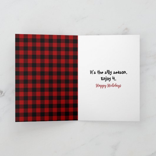 Christmas Old Man With Beard Under Sunglasses Kaart (Binnen)