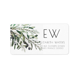 CHRISTMAS OLIVE BRANCH ADRESETIKETTEN ETIKET