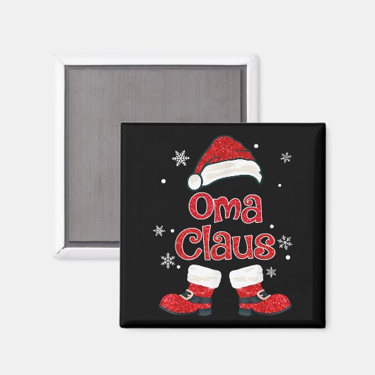 Christmas Oma Claus Grandmother Aunt Mother Daught Magneet (Voorkant / Achterkant)