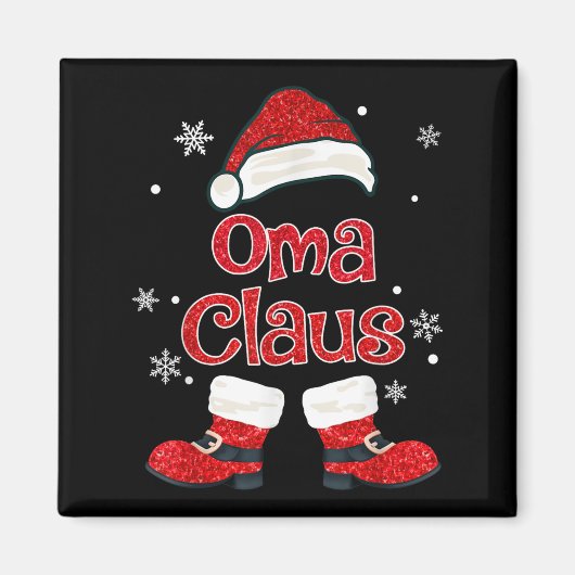 Christmas Oma Claus Grandmother Aunt Mother Daught Magneet (Voorkant)