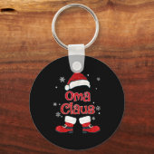 Christmas Oma Claus Grandmother Aunt Mother Daught Sleutelhanger (Voorkant)