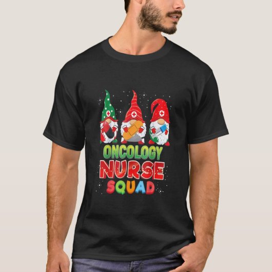 Christmas Oncology Nurse squad  Christmas Gnome T-shirt (Voorkant)