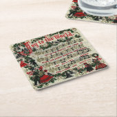 CHRISTMAS-ONDERZETTERS, Joy to the World Kartonnen Onderzetters (Schuin)