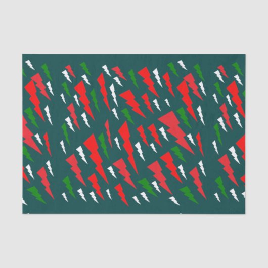 CHRISTMAS ONTWERP GROENE RODE WITTE ABSTRACTE BOME TISSUEPAPIER (Voorkant)