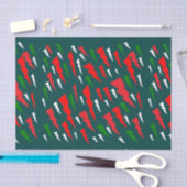 CHRISTMAS ONTWERP GROENE RODE WITTE ABSTRACTE BOME TISSUEPAPIER (Craft)