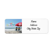 CHRISTMAS OP BEACH *CHRISTMAS* ADRES ETIKET (Voorkant)