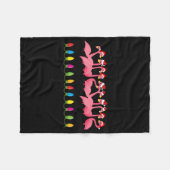 CHRISTMAS OP HET BEACH-design FLAMINGO SANTA Fleece Deken (Voorkant (Horizontaal))