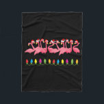 CHRISTMAS OP HET BEACH-design FLAMINGO SANTA Fleece Deken<br><div class="desc">CHRISTMAS OP HET BEACH-design FLAMINGO SANTA</div>