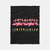 CHRISTMAS OP HET BEACH-design FLAMINGO SANTA Fleece Deken (Voorkant)