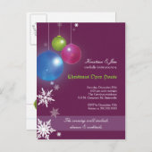 Christmas Open House Party Invitation Briefkaart (Voorkant / Achterkant)