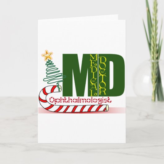 CHRISTMAS OPHTHALMOLOGIST FEESTDAGEN KAART (Voorkant)