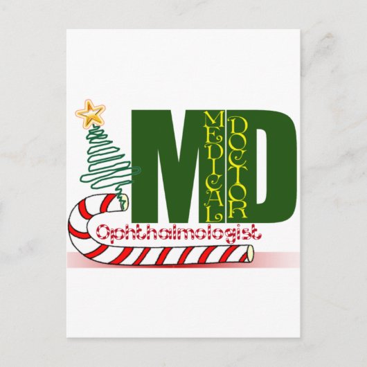 CHRISTMAS OPHTHALMOLOGIST FEESTDAGENKAART (Voorkant)