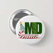 CHRISTMAS OPHTHALMOLOGIST RONDE BUTTON 5,7 CM (Voorkant /achterkant)