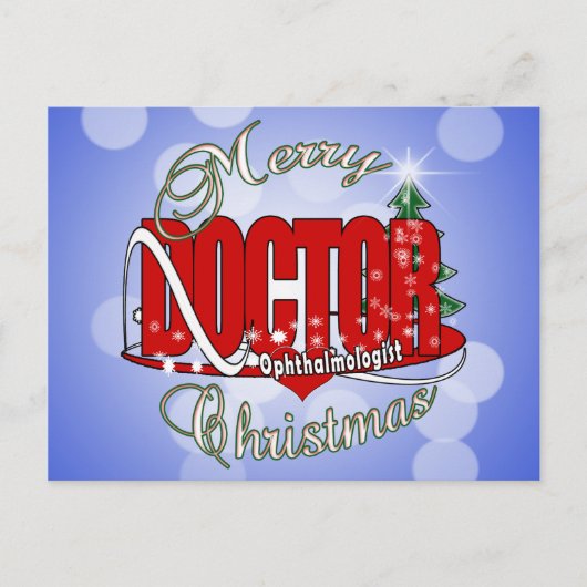 CHRISTMAS Ophthalmoloog OOOGARTS Feestdagenkaart (Voorkant)