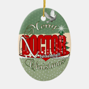 CHRISTMAS Ophthalmoloog OOOGARTS Keramisch Ornament