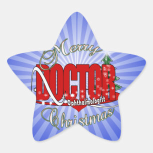 CHRISTMAS Ophthalmoloog OOOGARTS Ster Sticker