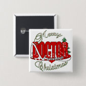 CHRISTMAS Ophthalmoloog OOOGARTS Vierkante Button 5,1 Cm (Voorkant /achterkant)