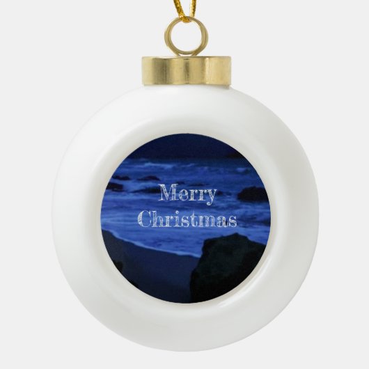 Christmas Ordaments Keramische Bal Ornament (Voorkant)