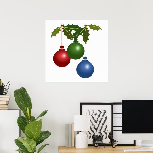 CHRISTMAS ORNAMENS POSTER (Thuiskantoor)