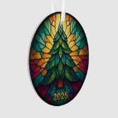 Christmas Ornament 2025 Faux Stained Glass Eff. 1  (voorkant)