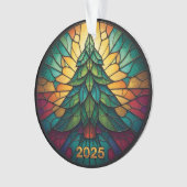 Christmas Ornament 2025 Faux Stained Glass Eff. 1  (voorkant)