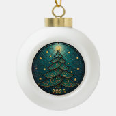 Christmas Ornament 2025 Faux Stained Glass Eff. 2 (Voorkant)
