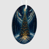 Christmas Ornament 2025 – Winter Night Tree 1 (voorkant)