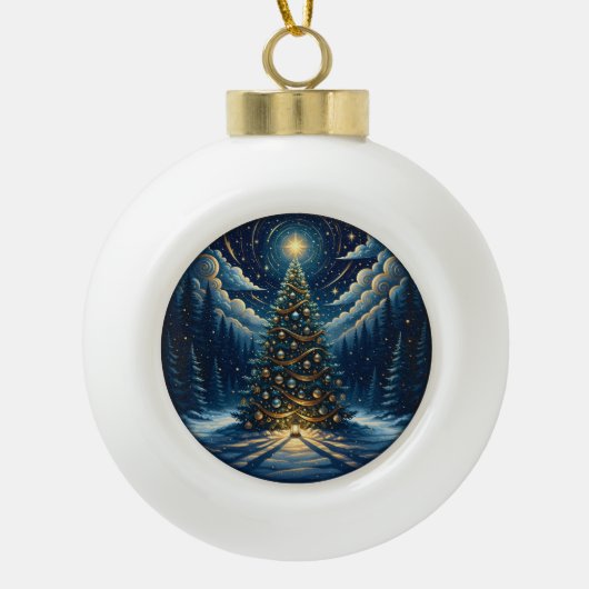 Christmas Ornament 2025 – Winter Night Tree 1 (Voorkant)